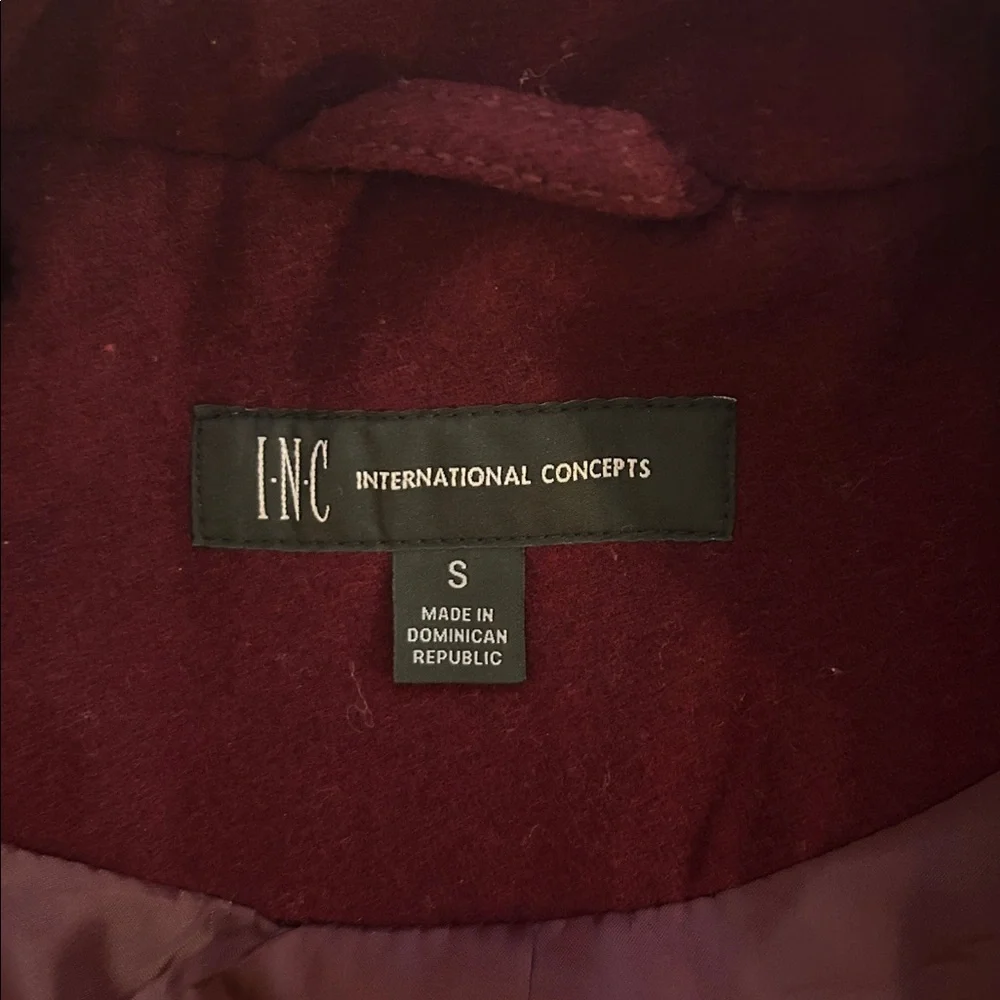 INC International Concepts
I.N.C. Skirted Peacoat Burgundy - Picture 5 of 9